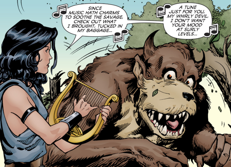 Illustration for article titled Wonder Woman and the Tasmanian Devil Make For an Epic Greek Myth